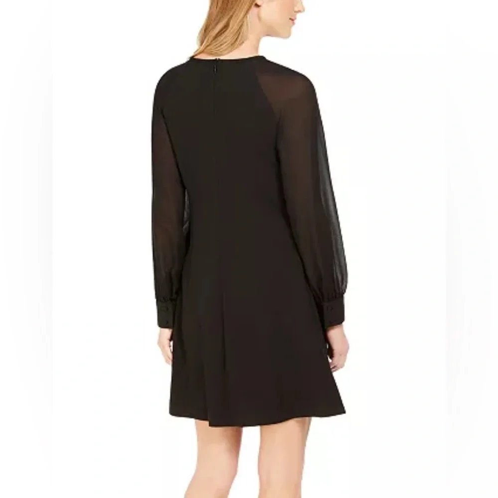 NWT Calvin Klein Calvin Illusion-Sleeve A-Line Dress